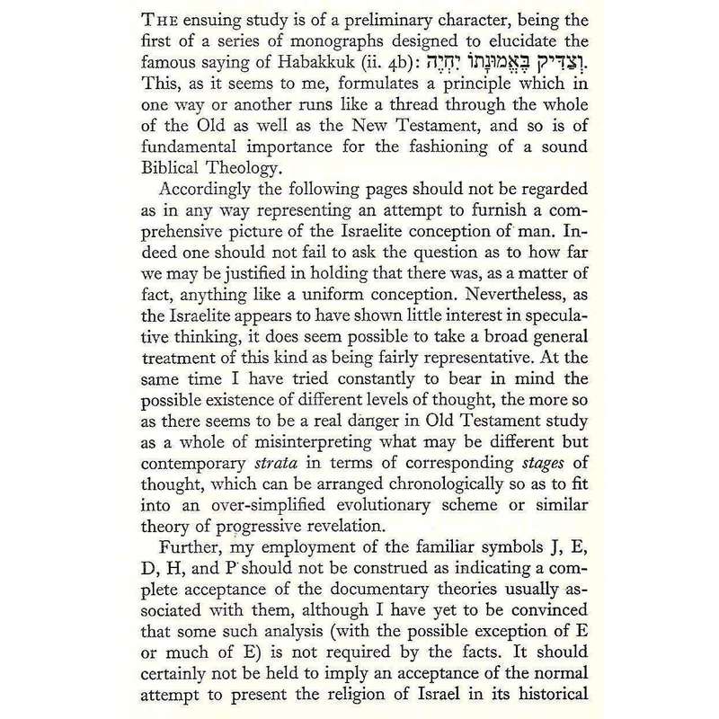 The Vitality of the Individual in the Thought of Ancient Israel | Aubrey R. Johnson