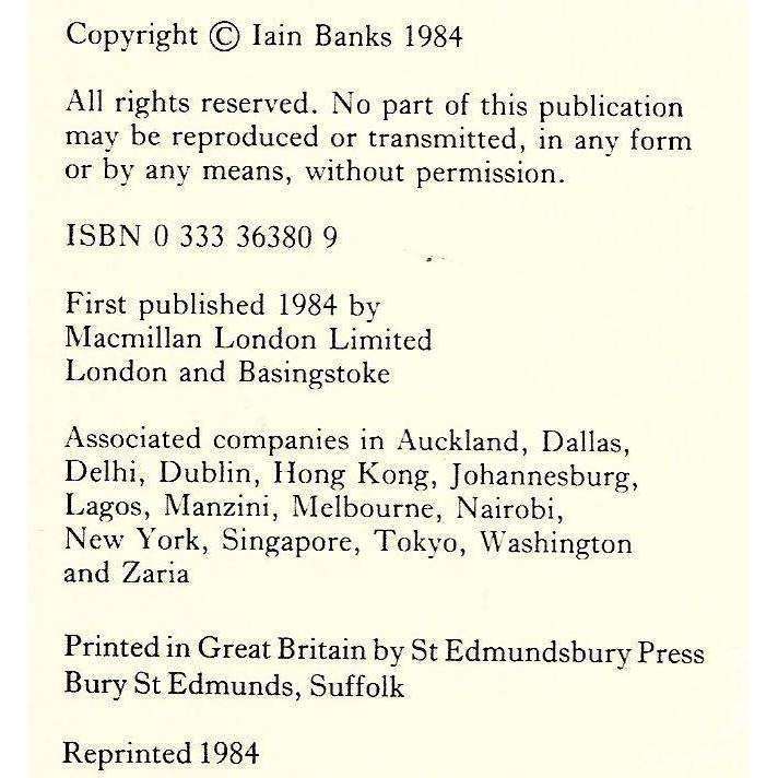 The Wasp Factory (First Edition, 1984) | Iain Banks