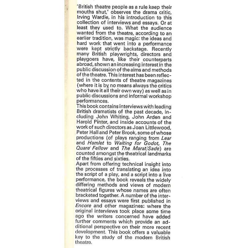 Theatre at Work: Playwrights and Productions in the Modern British Theatre | Charles Marowitz & S...