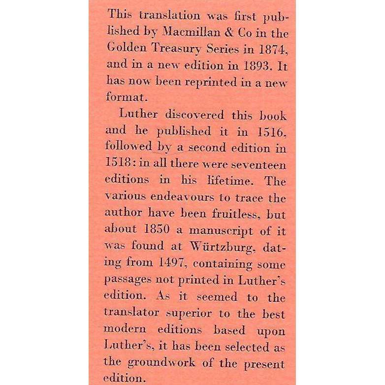 Theologia Germanica | Susanna Winkworth (Trans.)