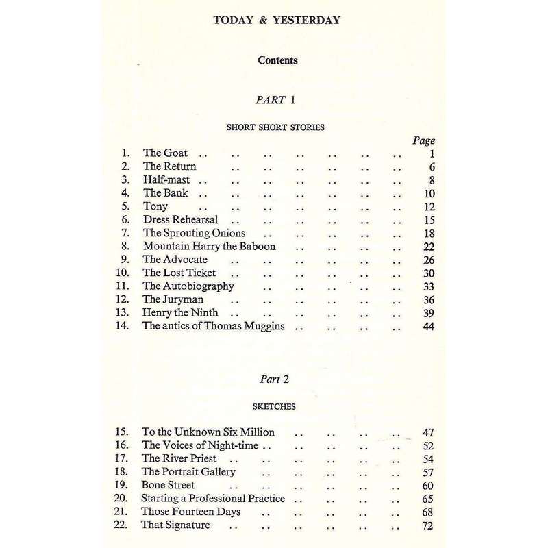 Today and Yesterday (Short Stories, Essays and Sketches) | David Shrand