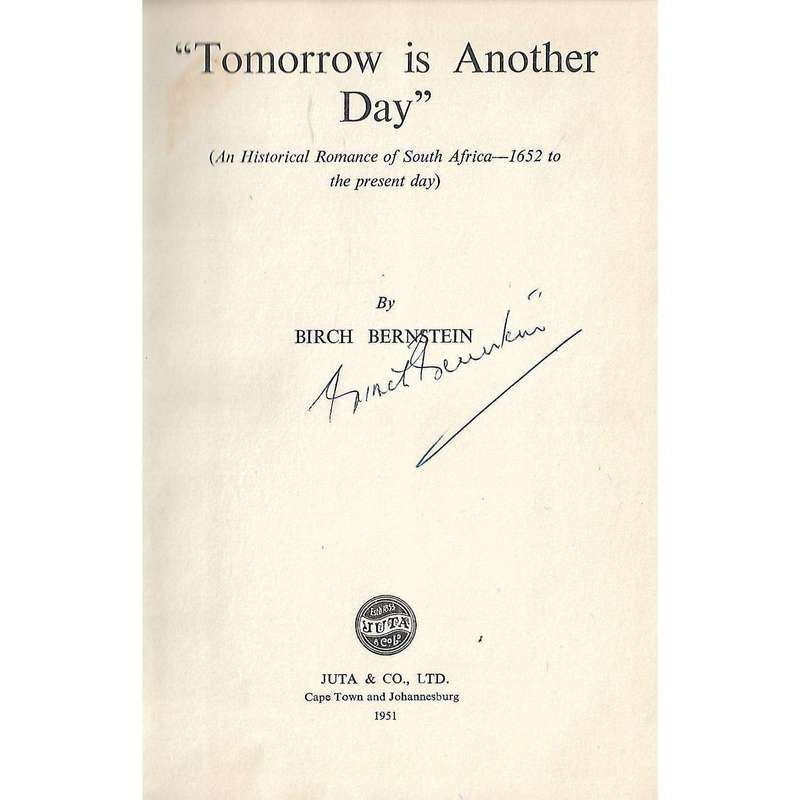 Tomorrow is Another Day (Signed by Author) | Birch Bernstein