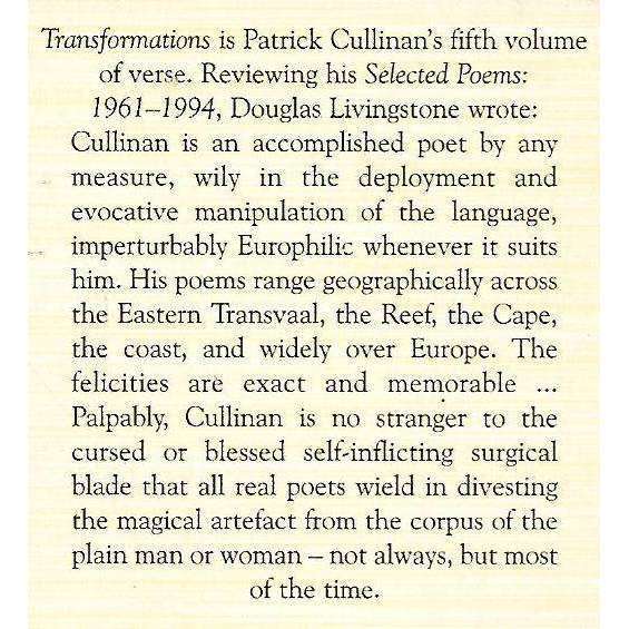 Transformations (Inscribed by Author) | Patrick Cullinan