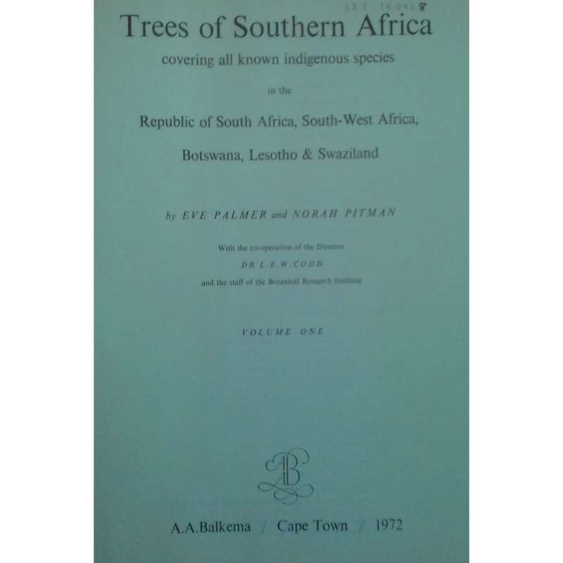 Trees of Southern Africa (3 Vols.) | Eve Palmer & Norah Pitman