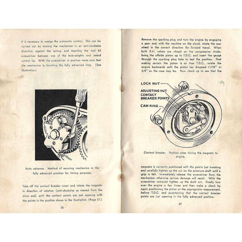 Triumph: Instruction Manual for 1946/7 Models