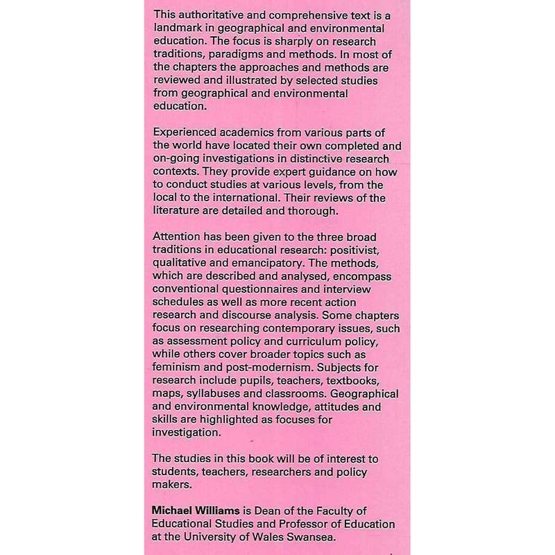 Understanding Geographical and Environmental Education: The Role of Research | Michael Williams (...