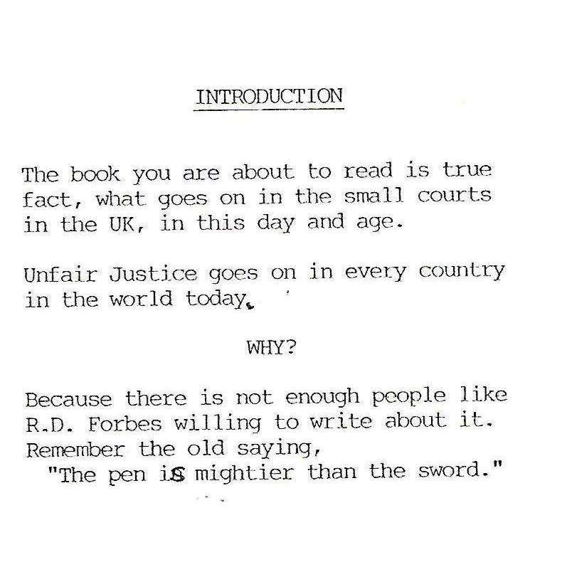 Unfair Justice | R. D. Forbes (Compiler)
