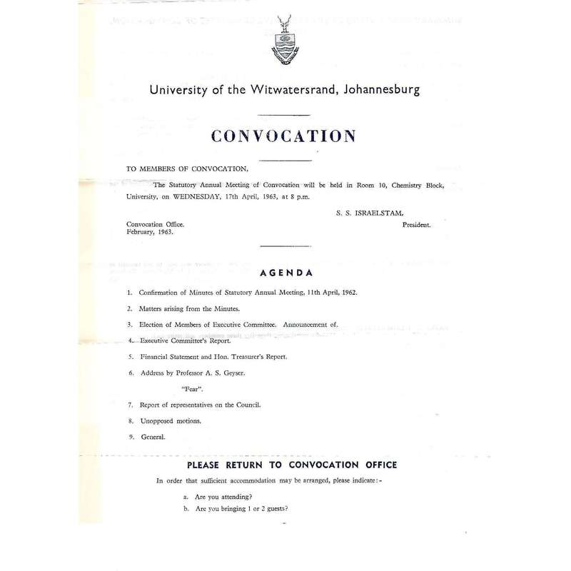 University of the Witwatersrand Johannesburg Convocation Commentary