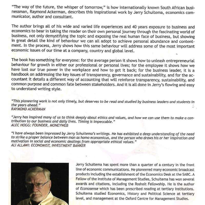 Value Through Values: The Power of Giving in Creating Wealth (Inscribed by Author) | Jerry Schuitema