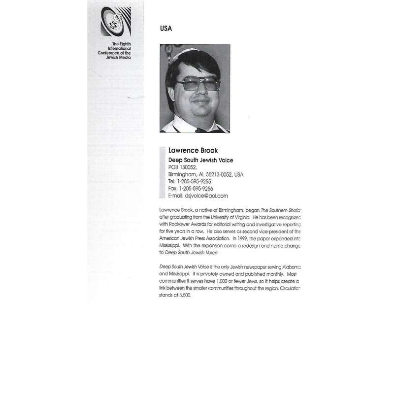 Who's Who: The Eighth International Conference of the Jewish Media (2000)