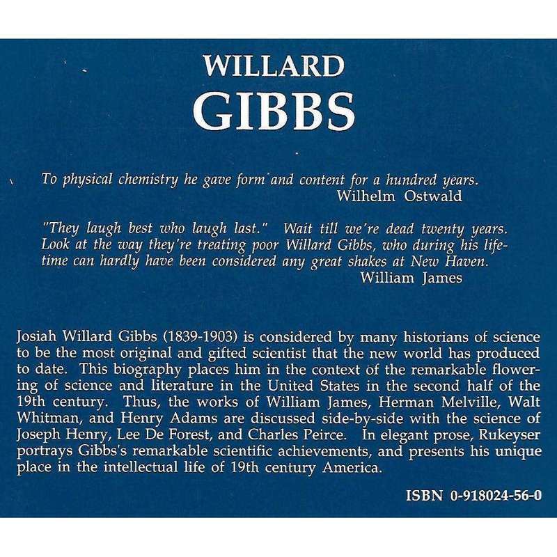 Willard Gibbs | Muriel Rukeyser