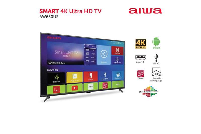 65''AIWA UHD SMART TV Android 5.1 AW650US