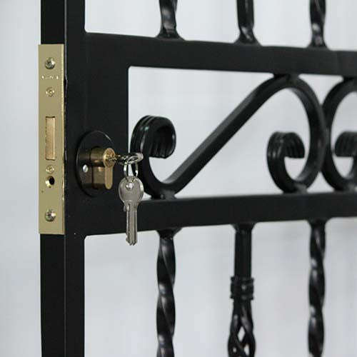 Xpanda Renaissance Deadlock Security Gate 810mm - Black (Hot Dip)