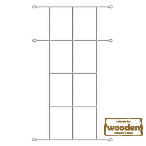 Xpanda Cottage 8 Pane Burglar Bars - 530mm x 1100mm White