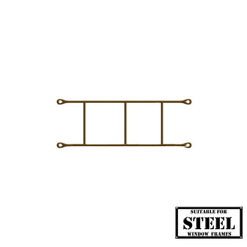Xpanda Brick Burglar Bars - 460mm x 160mm Bronze