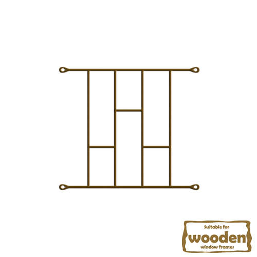 Xpanda Brick Burglar Bars - 530mm x 450mm Bronze