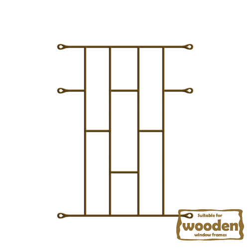 Xpanda Brick Burglar Bars - 530mm x 700mm Bronze