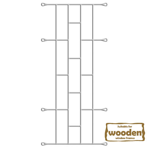 Xpanda Brick Burglar Bars - 530mm x 1270mm White