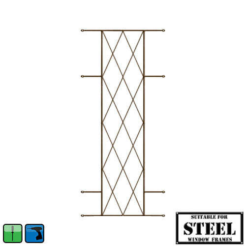 Xpanda Diamond Burglar Bars - 460mm x 1000mm Bronze