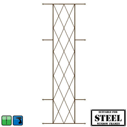 Xpanda Diamond Burglar Bars - 460mm x 1270mm Bronze