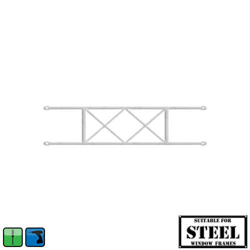 Xpanda Diamond Burglar Bar 160x460mm - White