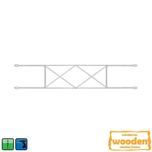 Xpanda Diamond Burglar Bars - 530mm x 160mm White