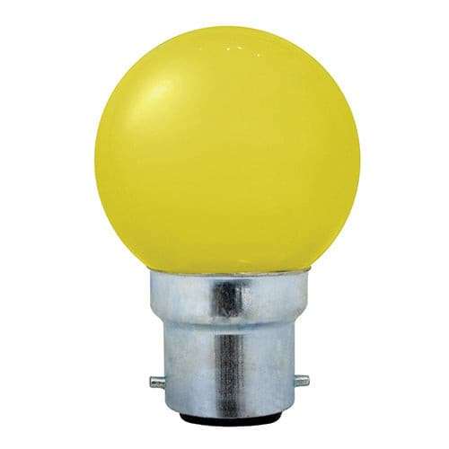 LED Colour Golfball B22 1w - Orange