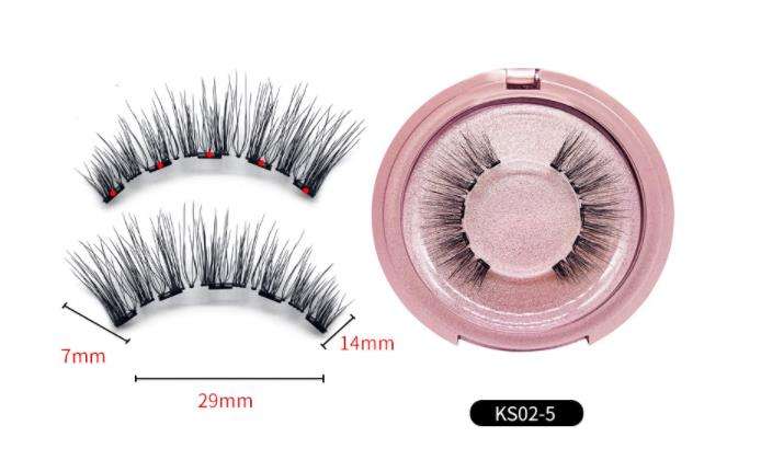 Magnetic Eyelashes, Magnetic Eyeliner, Tweezer and Mirror Kit - KS02-5