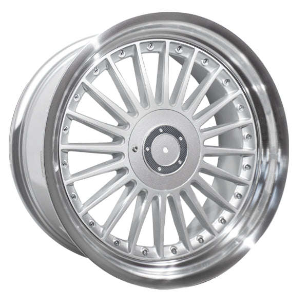 18" Evolution Racing Crawler 10/112/120 8.5J ET20 CB74.1 Silver Polished Lip Wheels