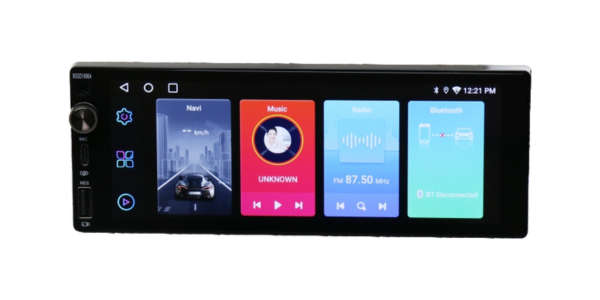 BlackSpider BSDD1686A 6.86 Single Din Wireless Apple CarPlay Android Auto Radio