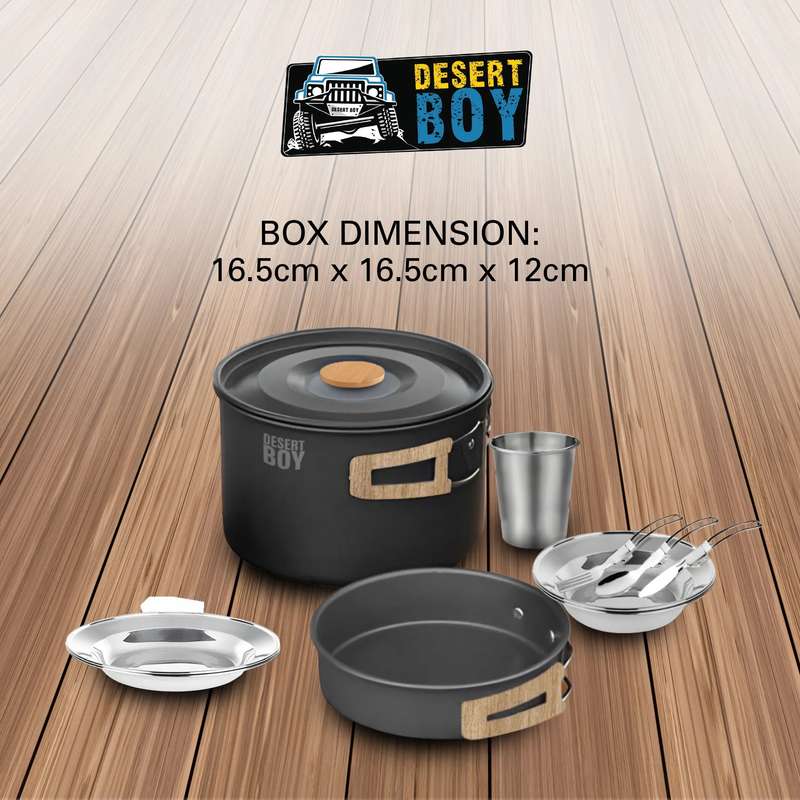 Desert Boy Camping Cookware Set - 5 Piece