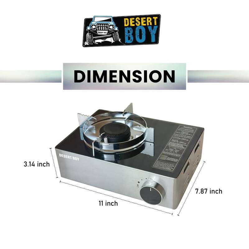 Desert Boy Camping Stove Chrome + Black