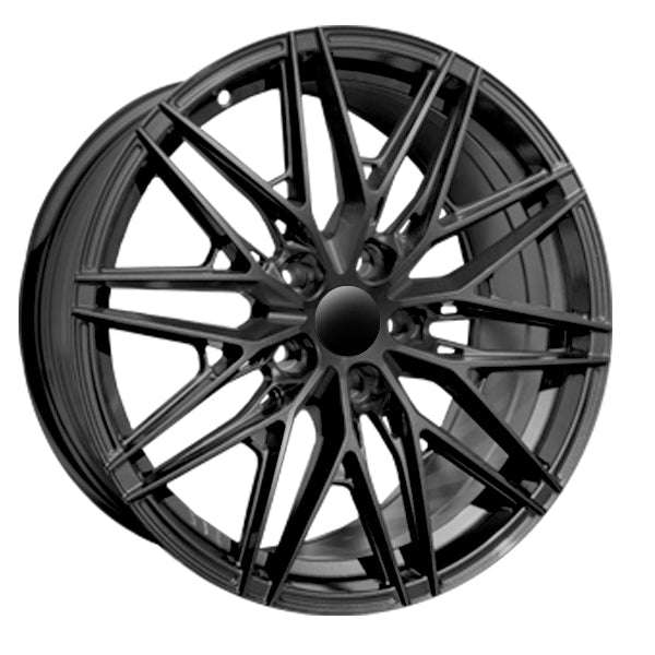 18" Evolution Racing Kiev 5/113 8.5J ET40 CB73.1 Gloss Black Wheels