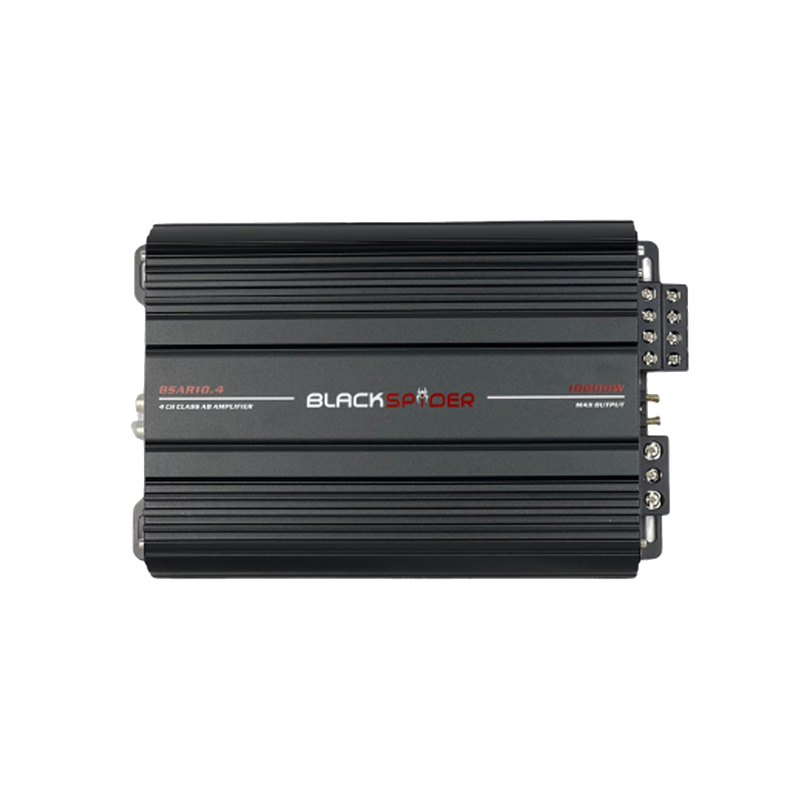 BlackSpider BSAR10.4 Rogue Series 10000W 4 Channel Amplifier - Car Audio