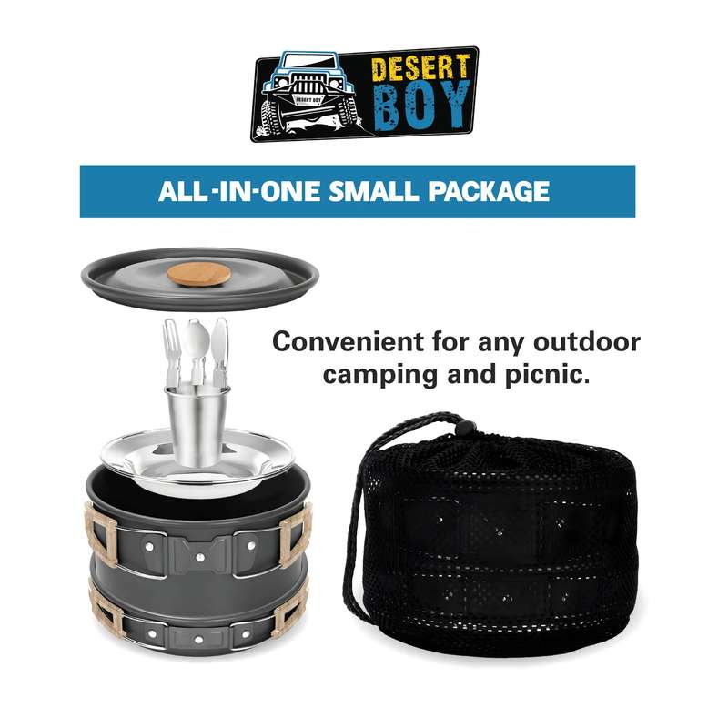 Desert Boy Camping Cookware Set - 5 Piece