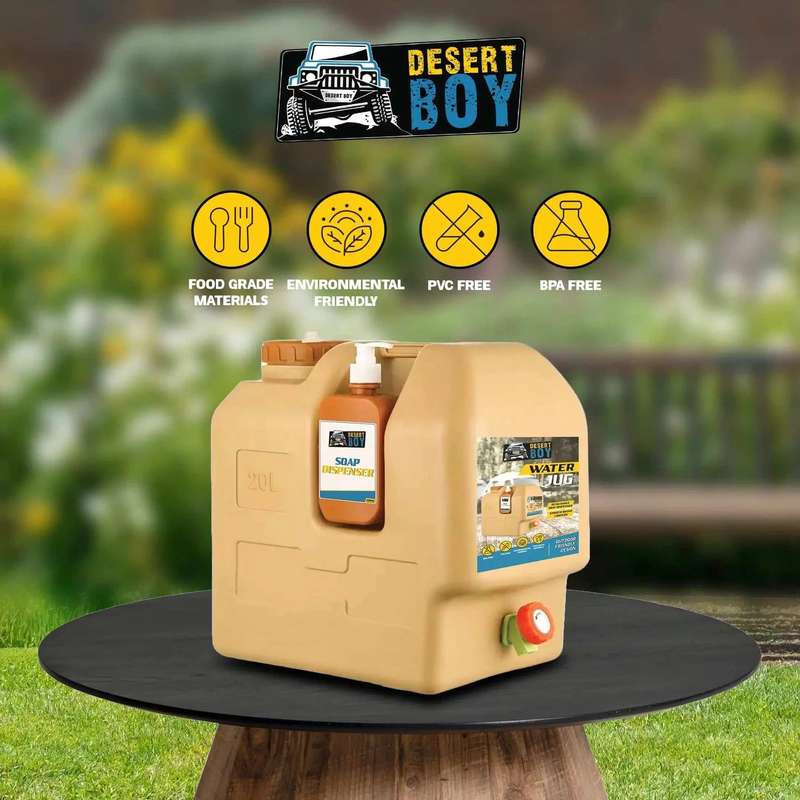 Desert Boy 20 Litre Water Container With Soap Dispenser