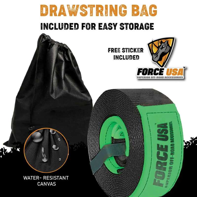 Force USA 6 Metre High Quality Tow Strap - Orange