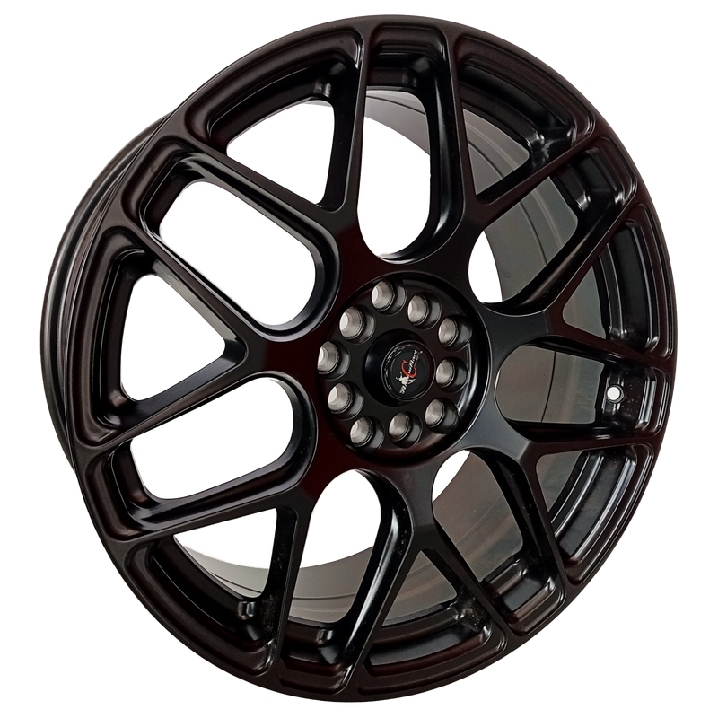 18" ZIRC D070 10/100/114 8J ET40 CB73.1 Satin Black Wheels