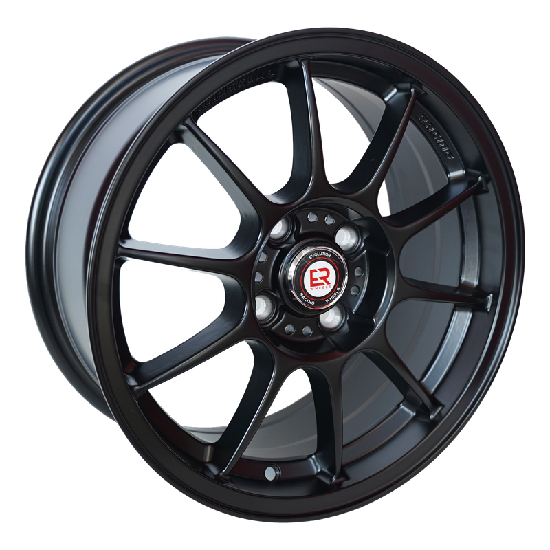15" Evolution Racing Cali 4/100 7J ET35 CB73.1 Matt Black Wheels