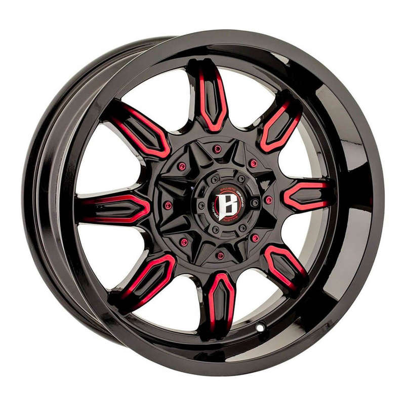 20" Ballistic Rampage 6/139/135 9J ET12 CB106 GBLK+RM Wheels