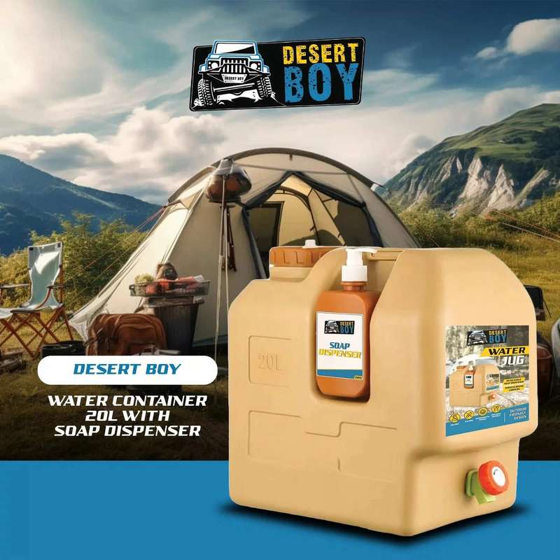 Desert Boy 20 Litre Water Container With Soap Dispenser