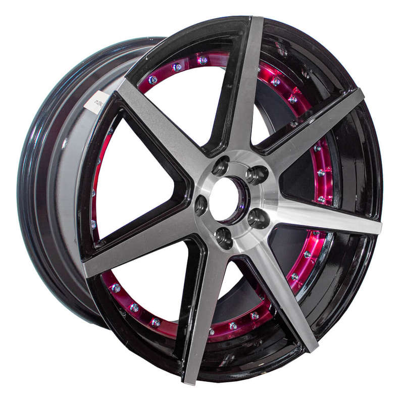 19" QC705 5/112 9.5J ET40 Cherry Red Undercut Wheels