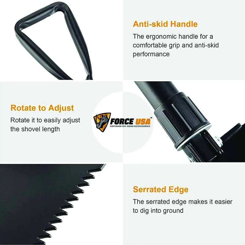Force USA Foldable Shovel 58cm