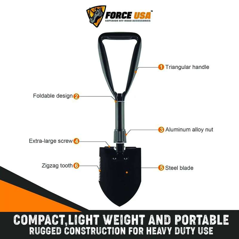 Force USA Foldable Shovel 58cm