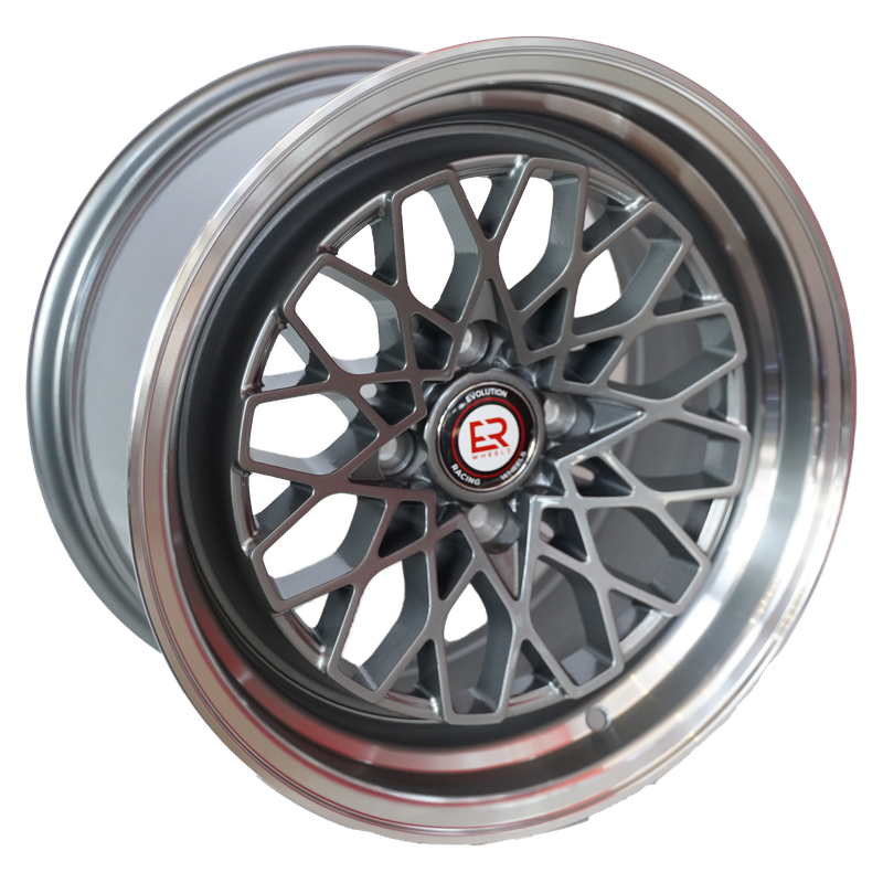 15" Evolution Racing Santana 4/100 8J ET25 CB73.1 GMLP Wheels