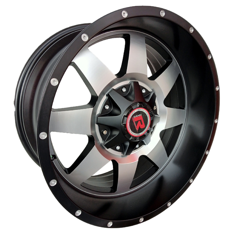 20" GR313 5/139/150 ET0 CB Matt Black + Silver Tint Wheels
