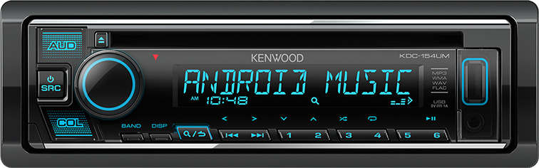 Kenwood KDC-154UM USB-CD Single Din Radio - Car Audio