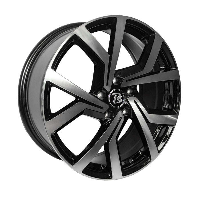 18" RS Flawless Brescia Golf 7th Edition 5/112 7.5J ET45 CB57.1 Black Machine Face Wheels