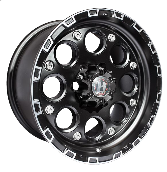 17" Ballistic Enigma 6/139 9J ET0 CB110 STBLK Wheels