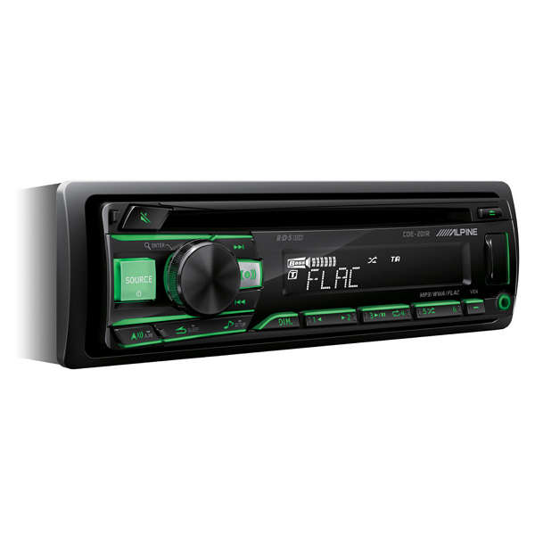 Alpine CDE-201R Single Din Radio - Car Audio